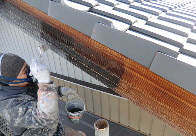 日進市W様｜外壁塗装・破風木部復元工事の施工事例